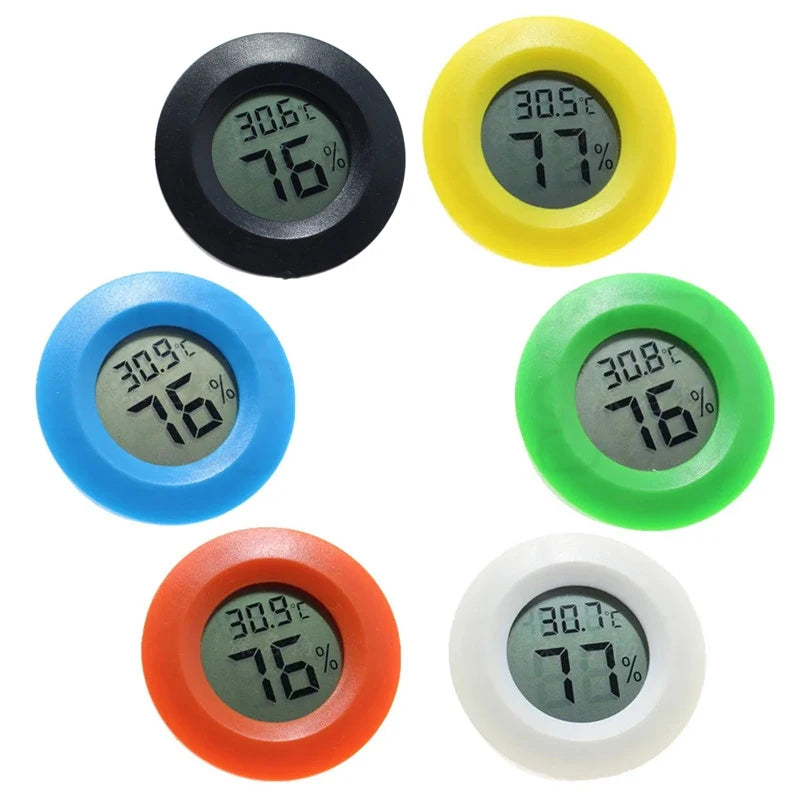1pcs Round Electronic Temperature Embedded LCD Digital Thermometer Fridge Freezer Tester Temperature  Reptile Hygrometer
