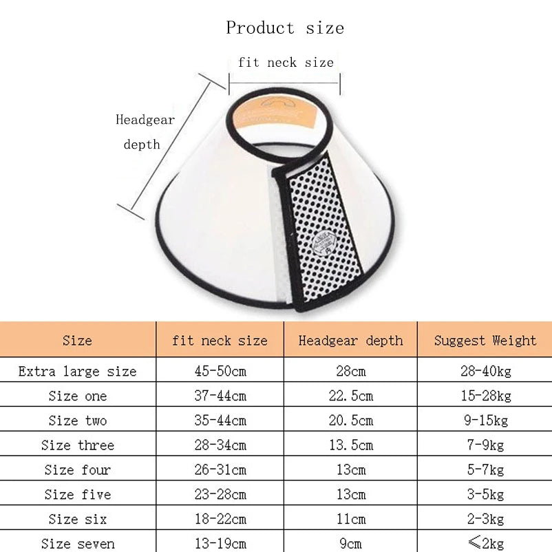 Pet Dog And Cat Collar Large Dog Medium Dog Small Dog Bite Ring Anti-scratching Collar Recovery Collar