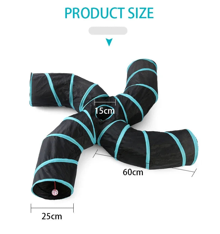 S Shape Pet Cat Tunnel Tube Funny Toys for Cats Foldable Cat Toys Interactive Rabbit Play Games Kitty Tunnel Chat Pet Product