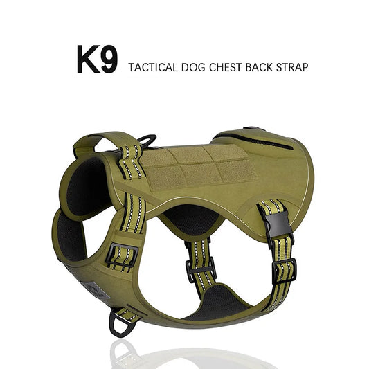 Dog Leash Tactical Dog Chest And Back Large Dog Pet Chest And Back Strap Explosion-Proof Charging Dog Traction Rope