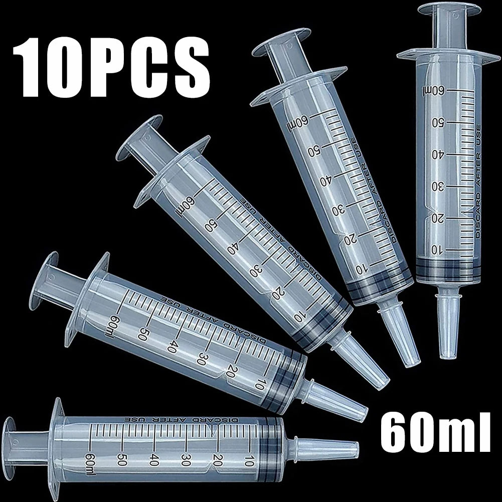 Reusable 60ML Plastic Nutritional Measuring Syringe Tool For Pet Feeder Sampling Without Needle Set Of 2 4 6 8 10 PCS