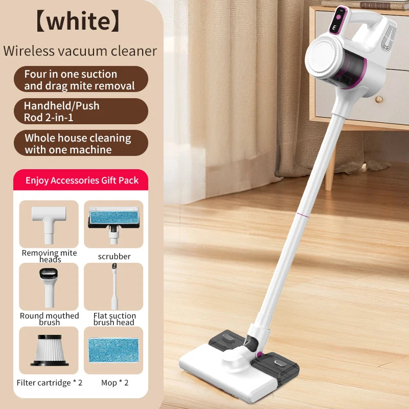 Cordless Vacuum Cleaner 15000Pa Strong Suction Stick Handheld 2 in 1 Lightweight for Carpet Hardwood Floor Pet Hair Car Cleaning