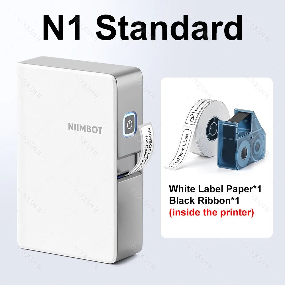 Niimbot N1 Mini Thermal Transfer Label Sticker Printer B18 Label Maker With Ribbon PET Papers For Jewelry Store Cable Cosmetics