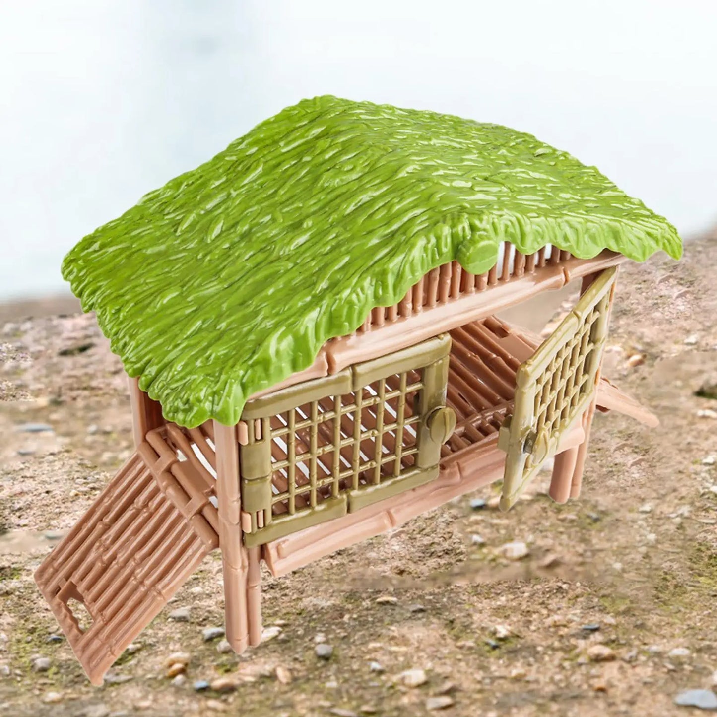 Chicken Cage Toy,Farm Landscape Model Ornaments,Micro Landscape Farmhouse Toy,Miniatures Chicken House for Kids