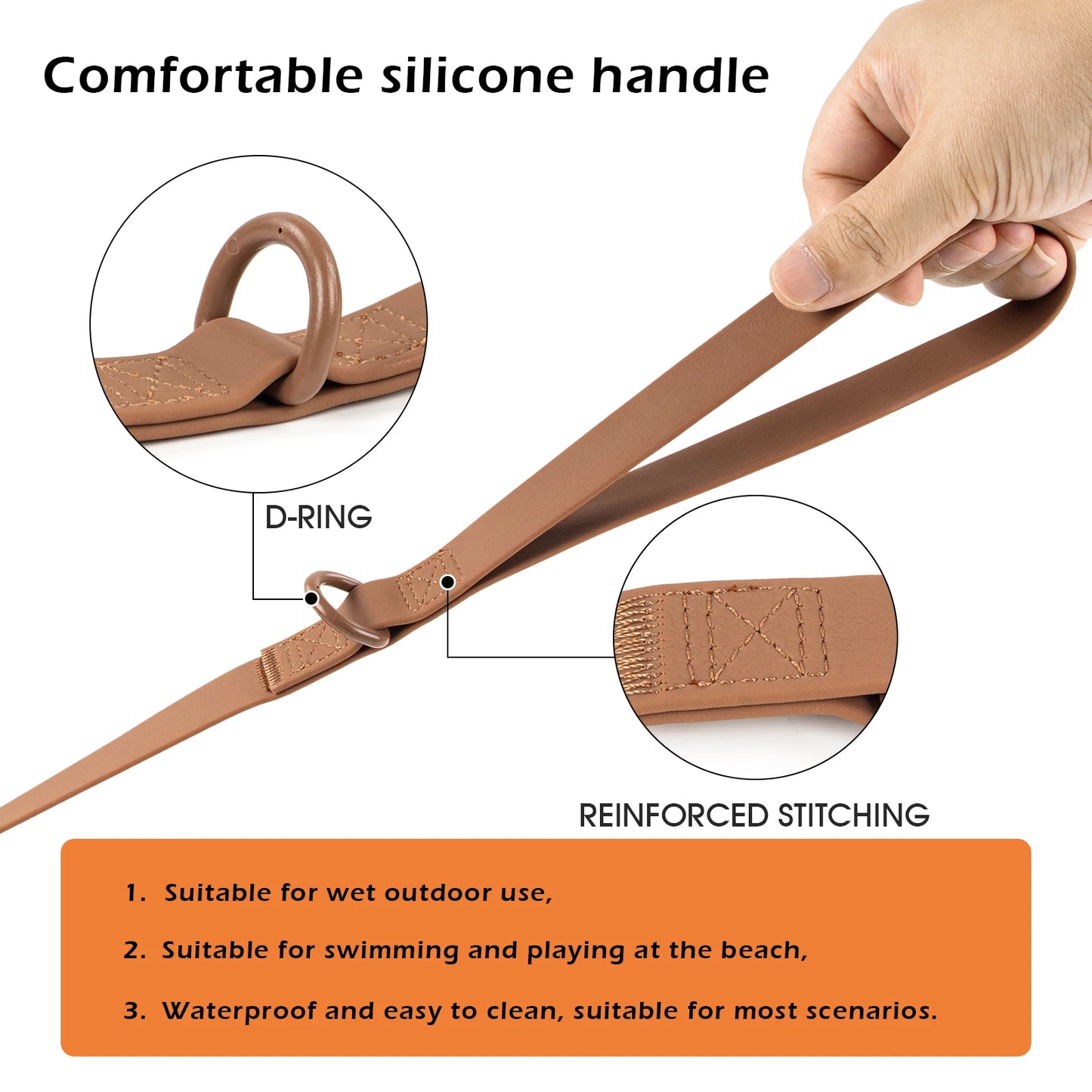 Rubber Long Dog Leash 2M 3M 5M 10M