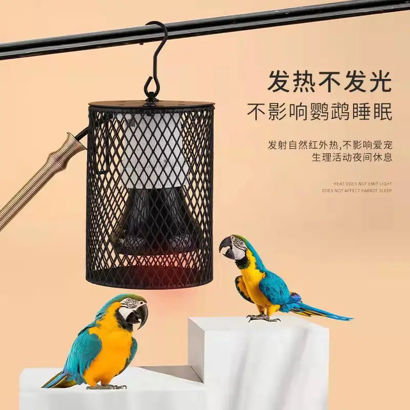 Reptile heat preservation lamp ceramic heating lamp  reptile  small pet ceramic heating lamp cover set against scald