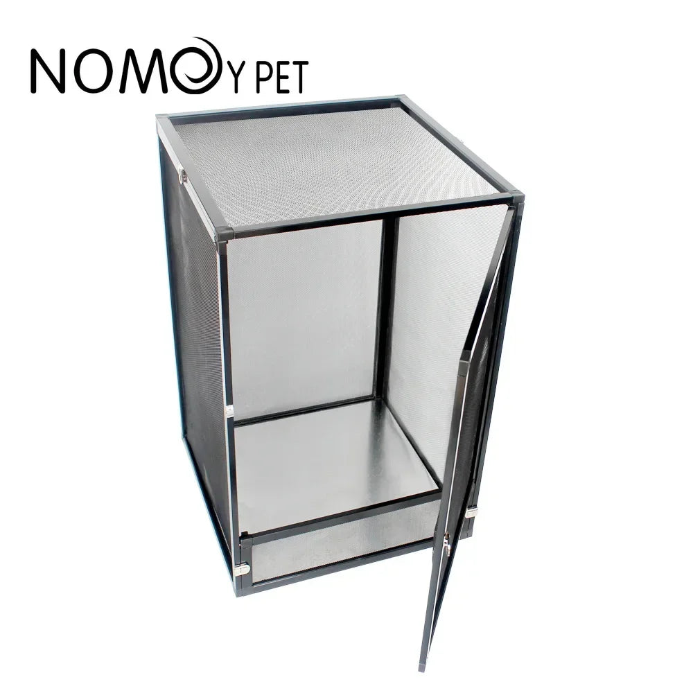 Reptile Rainforest Habitat Tank Aluminium Reptile Terrarium Breeding Cage with Screen Ventilation for Reptile Lizard Chameleon