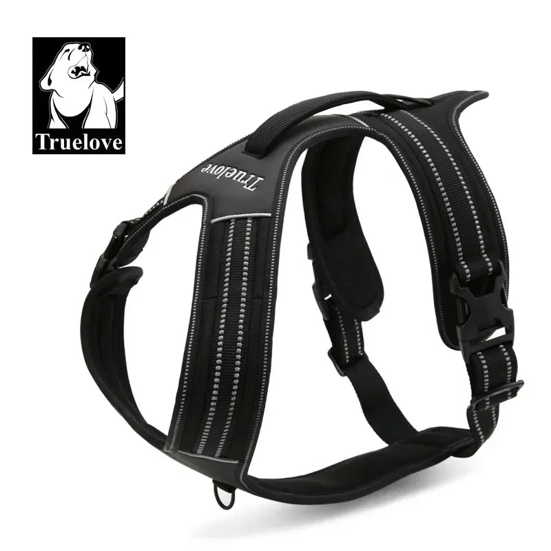 Truelove Sport Nylon Reflective No Pull Dog Harness With Handle For Outdoor Adventures XS to XL In Five Colors