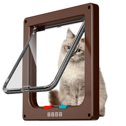 Cat Door Flap Extra Large 11x 9.8in 4 Way Locking Security Flap Door Weatherproof Pet Door Kit for Dog Cat Kitten Puppy Safety