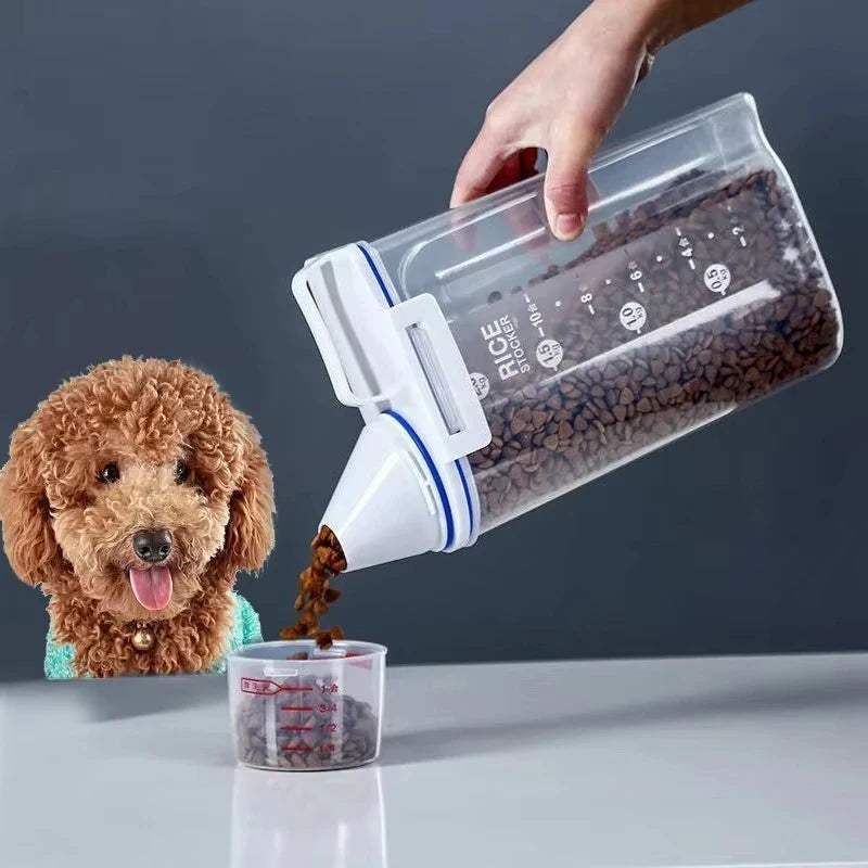 Airtight Food Storage Container Large Capacity Kitchen Rice Bucket Pet Food Dispenser Grains Moisture And Insect Proof EasyClean