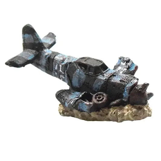 AquaForge Small Aircraft Shipwreck Aquarium Decor
