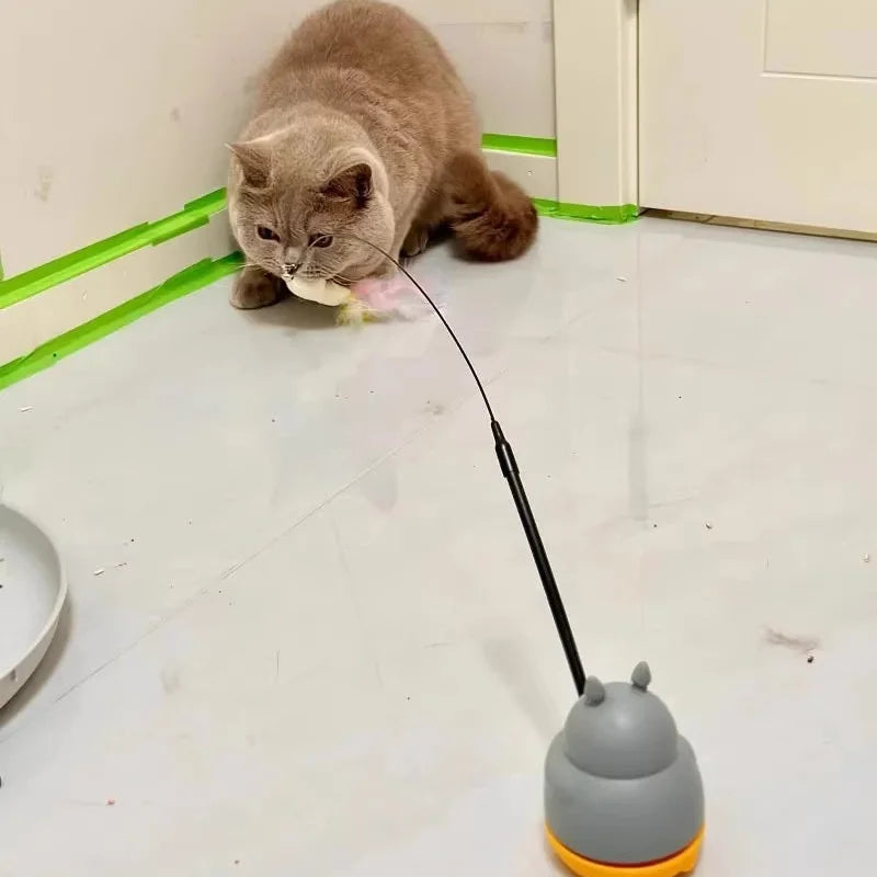 Cat Teaser Wand Steel Wire Dragon Cat Toy With Bell Fish Interactive Bite Resistant Durable Self Amusing Pet Toy For Cats