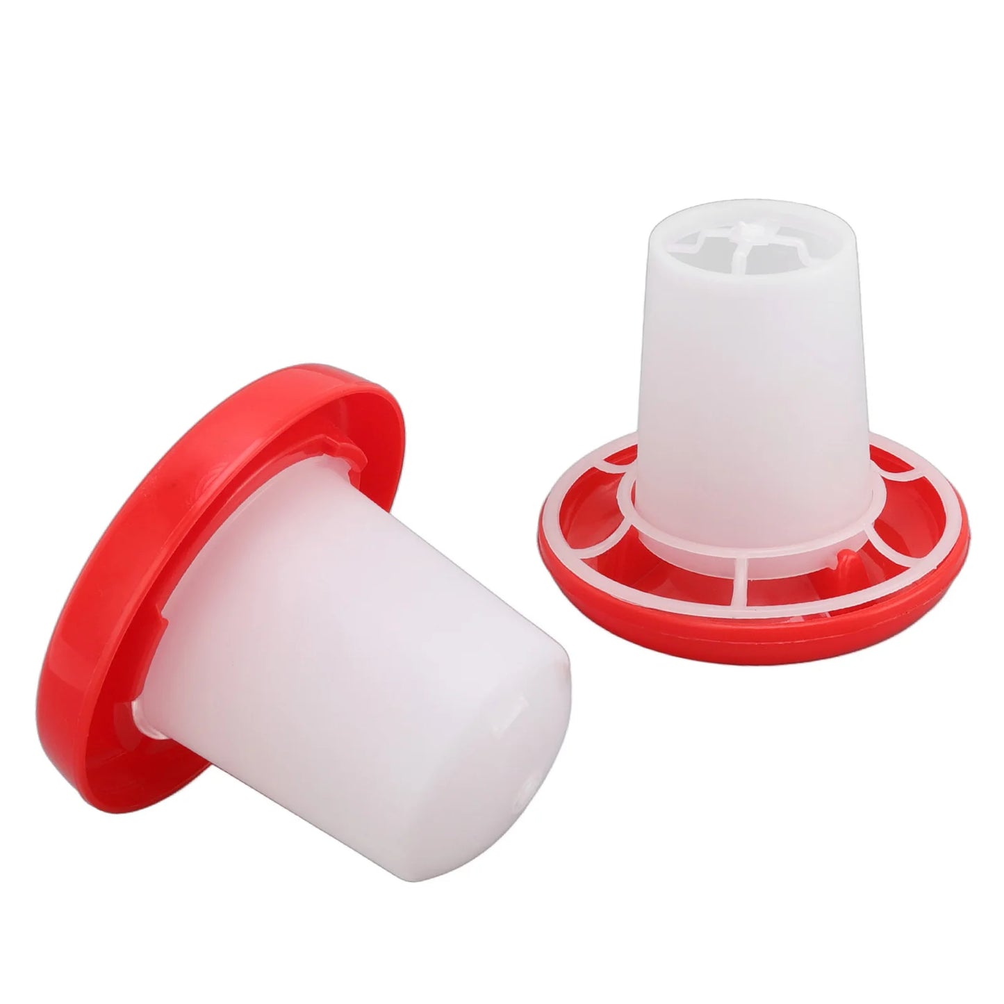 Chick Feeder and Waterer Kit Plastic Rotary Sleeve Design Automatic Feeding and Watering Bucket for Pigeons Chicks Poultry