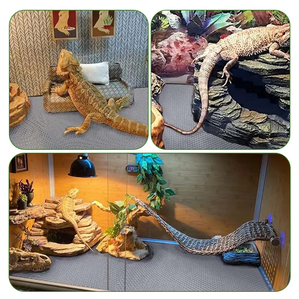 Reptile Carpet Reptile Tank Accessories Habitat Soft Aquascape Pad Reptile Mat for Snake Tortoise Chameleon Bearded Dragon