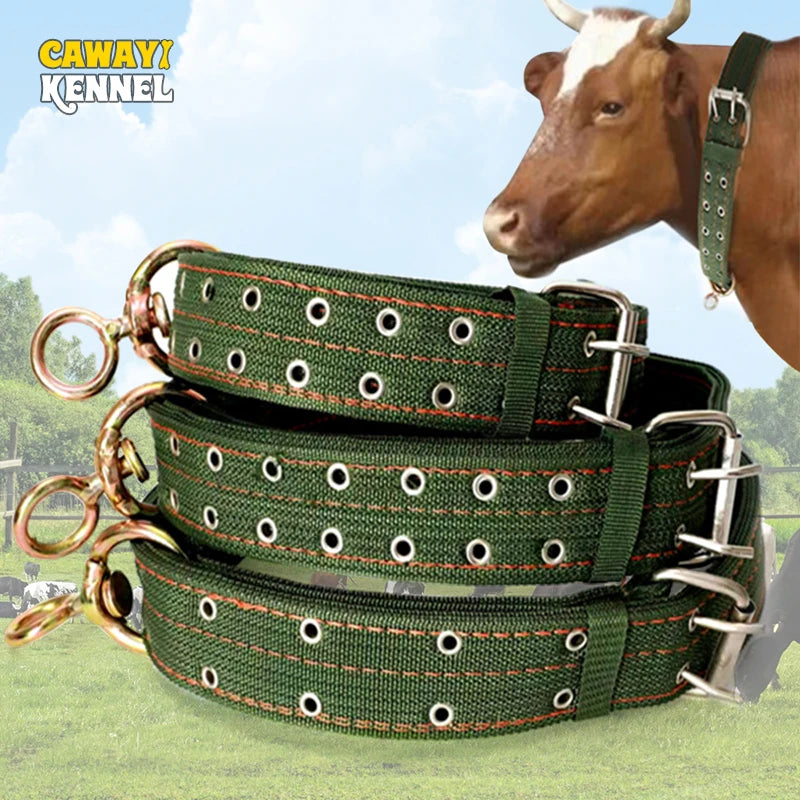 Strong Durable Belay Tie Adjustable Cattle Collar Hauling Livestock Canvas Belt Veterinary Equipment