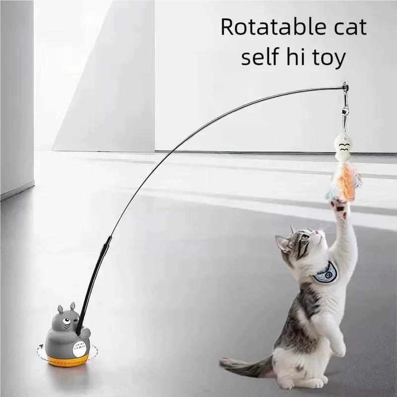 Cat Teaser Wand Steel Wire Dragon Cat Toy With Bell Fish Interactive Bite Resistant Durable Self Amusing Pet Toy For Cats