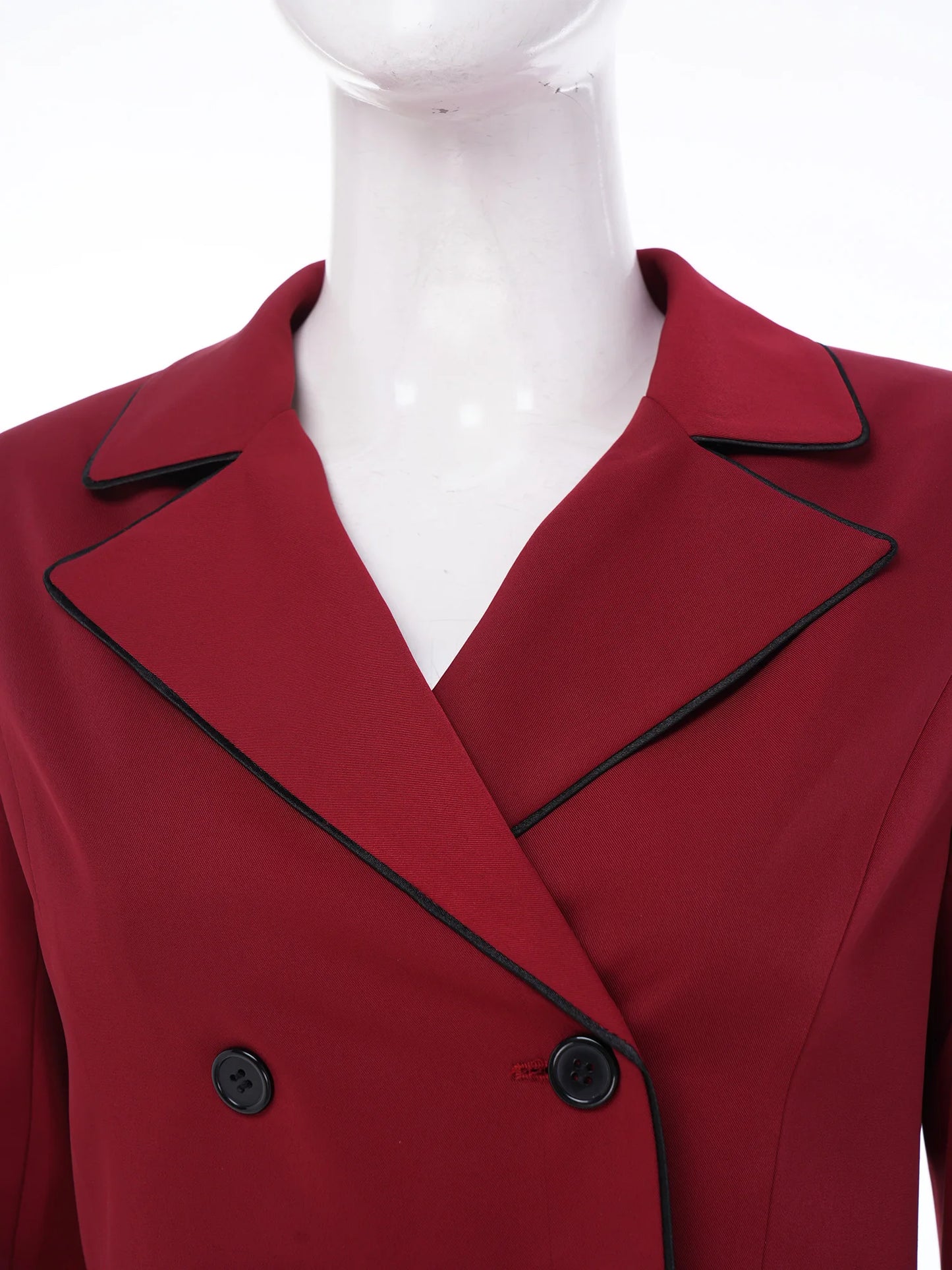 Womens Equestrian Dressage Jacket with Flared Skirt And White Piping Outerwear Long Sleeve Double-breasted Horse Riding Tailcoat
