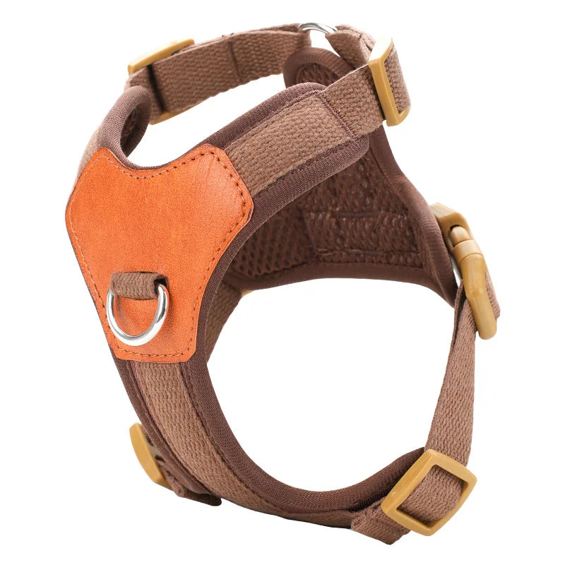 OODUDUOO Dog Harness Adjustable Pet Harness Vest For Small Medium Dogs Pet Chest Strap French Bulldog Puppy Chihuahua Leash Set