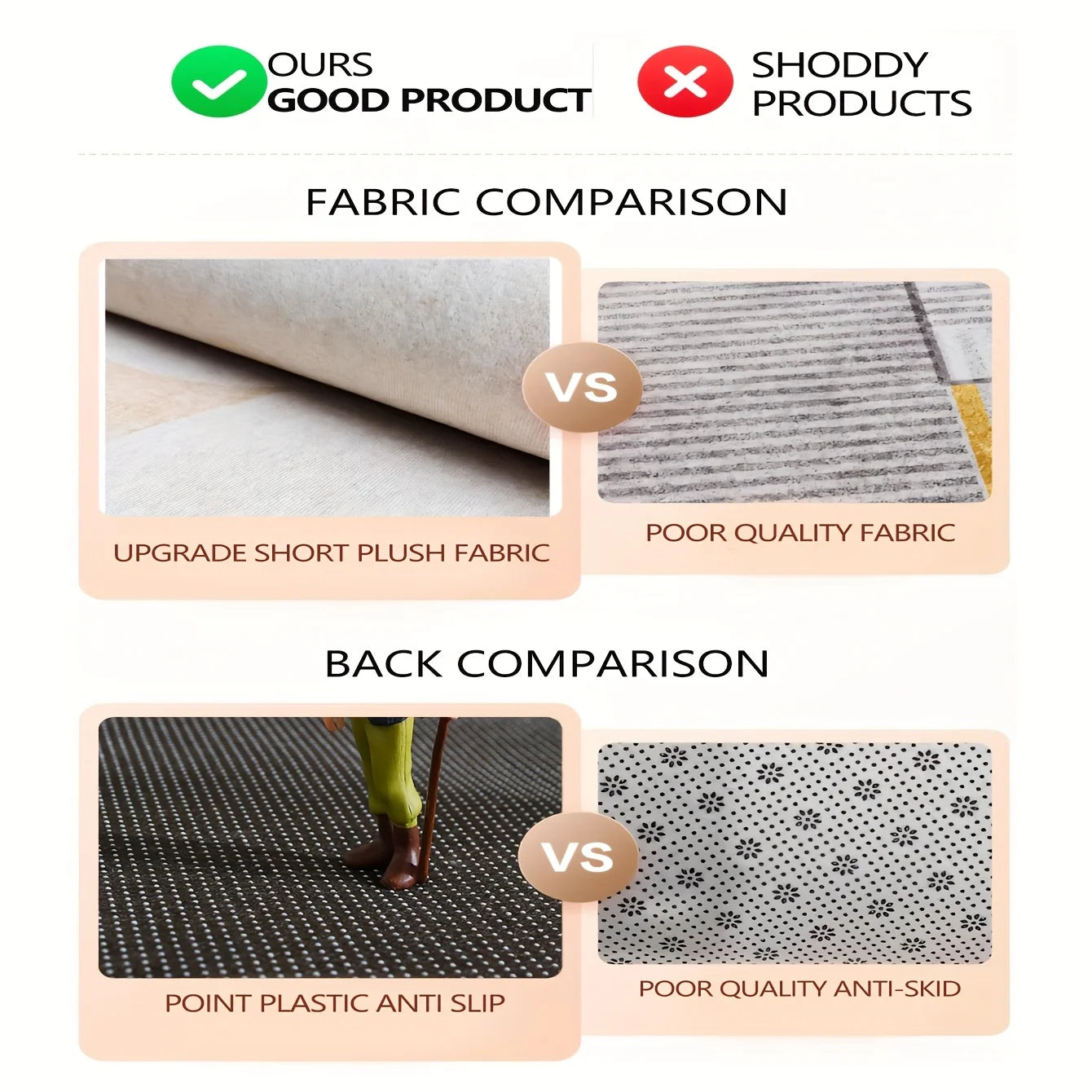 VIKAMA Pet-Specific Floor Mats, Anti-Slip Carpets For Dog Kennels, Fences, Dog Cages, Sleeping Mats, And Pet Feeding Mats