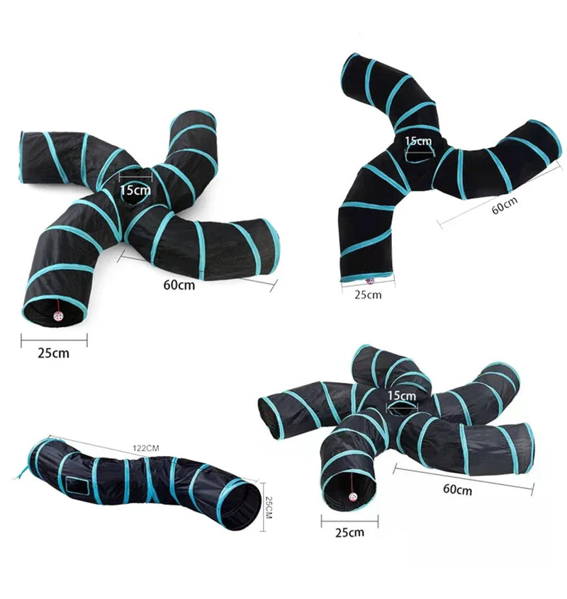 S Shape Pet Cat Tunnel Tube Funny Toys for Cats Foldable Cat Toys Interactive Rabbit Play Games Kitty Tunnel Chat Pet Product