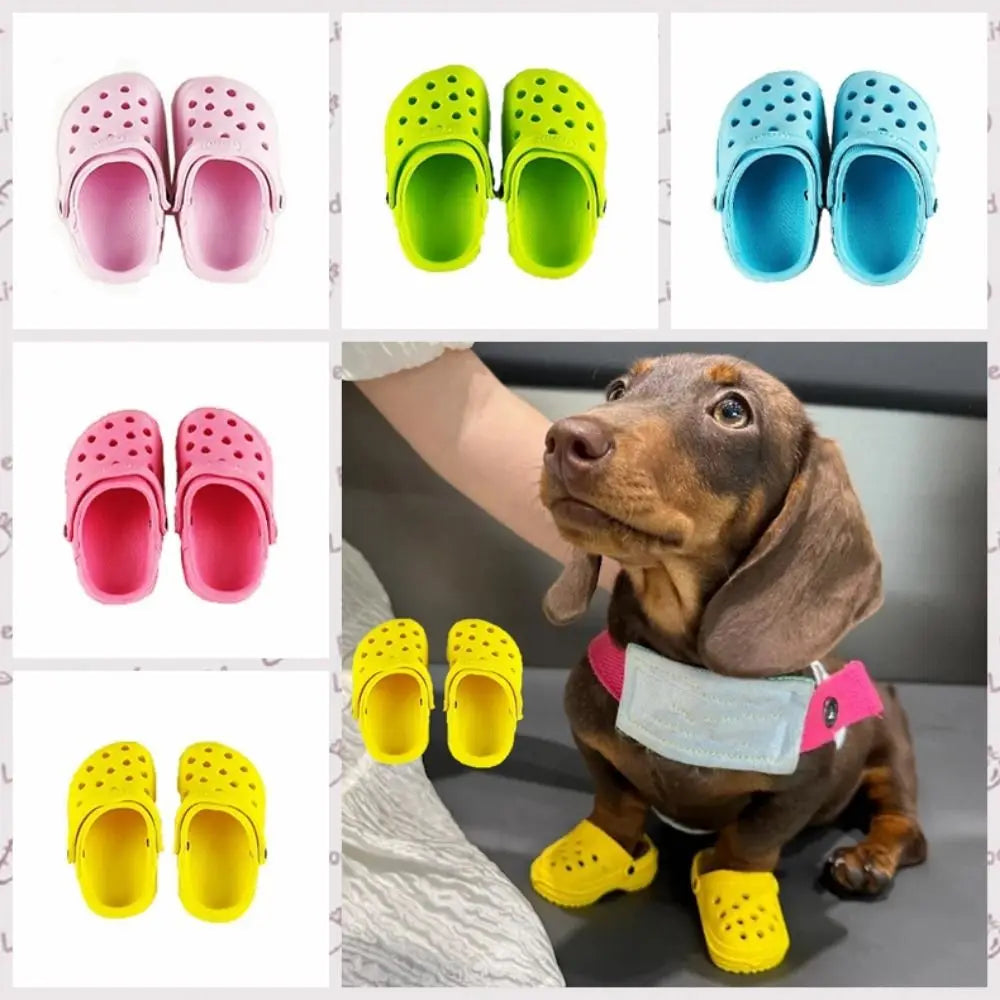 PawStride Pet Shoes For Cats And Dogs All Season Non Slip Breathable Comfort With Hole Design PVC Outsole