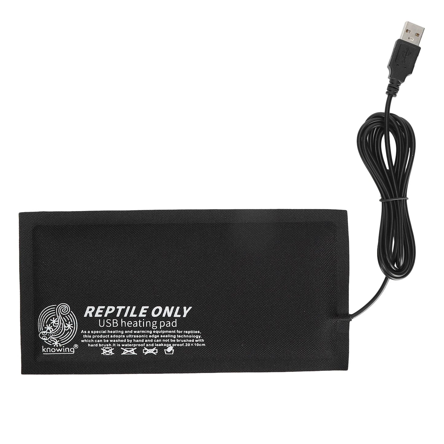 Reptile Accessory Reptile USB Heating Pad Fiber Cloth for Reptiles Snakes Lizard Hermit Crab Turtle USB Heating Pad for Reptile