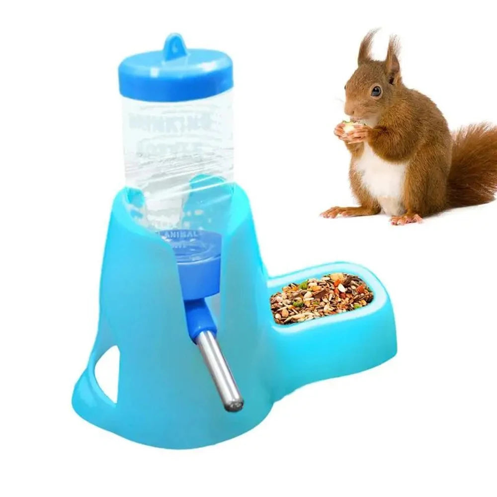 PetHaven Automatic Hamster Water Feeder 80ml Bottle And Food Dish Combo - Dual Hydration Solution For Small Pets