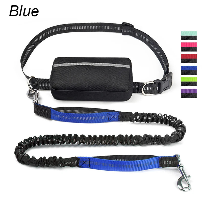 Multifunctional Sports Waist Bag Extended Hand Free Leash Adjustable for dog walking and leash pet running leash with waist bag