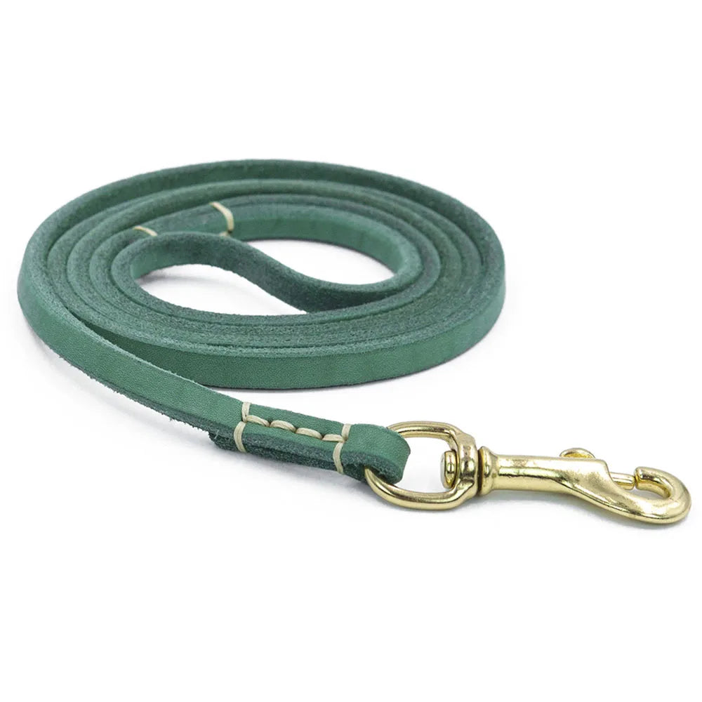 Premium Genuine Leather Dog Leash Dual Length For Versatile Walks And Everyday Comfort