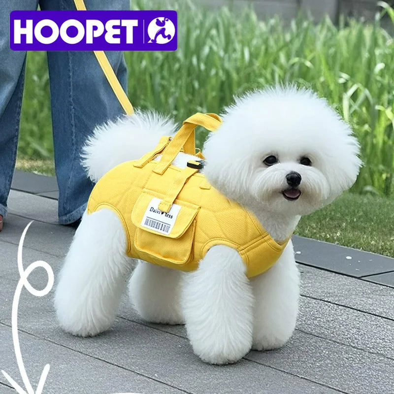 HOOPET Dog Carrier Sling,Hands-Free Chest Pet Carrier,Lightweight FoldableTote with Built-in Leash,Breathable Mesh for Small Dog