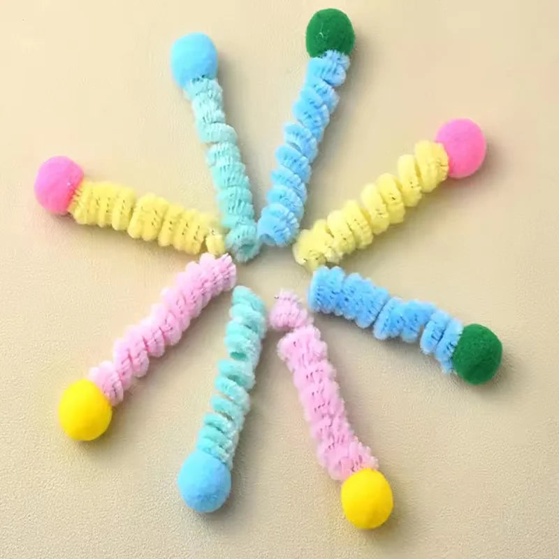 4Pcs Cat Spring Toys Interactive Pet Toys for Cats Colorful Random Color Designed for Cats' Solo Play, Relieves Boredom Feline