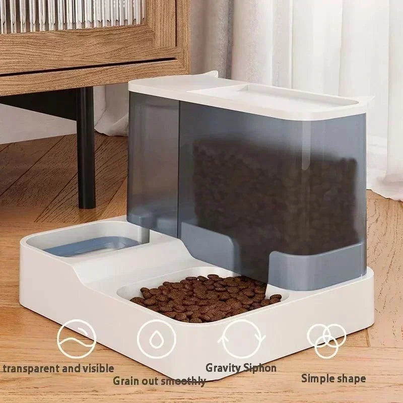 PetFlow SmartFeeder Pro 2.2L Dual Water Dispenser For Dogs - Auto Feeding And Hydration Convenience
