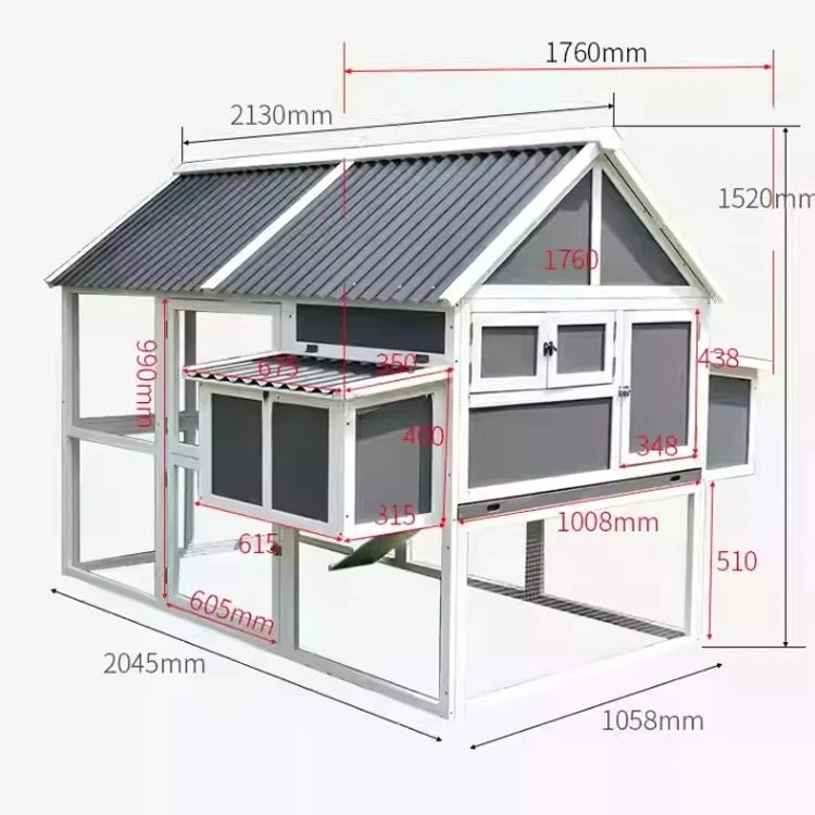 Farm House Wooden Chicken Coops Luxury Pet House Outdoor Large Chicken Cage For Pets