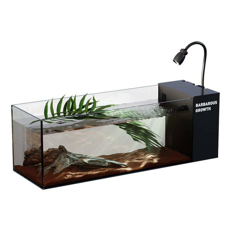 Rectangular 220V aquarium made of eco-friendly acrylic and glass, suitable for aquatic use