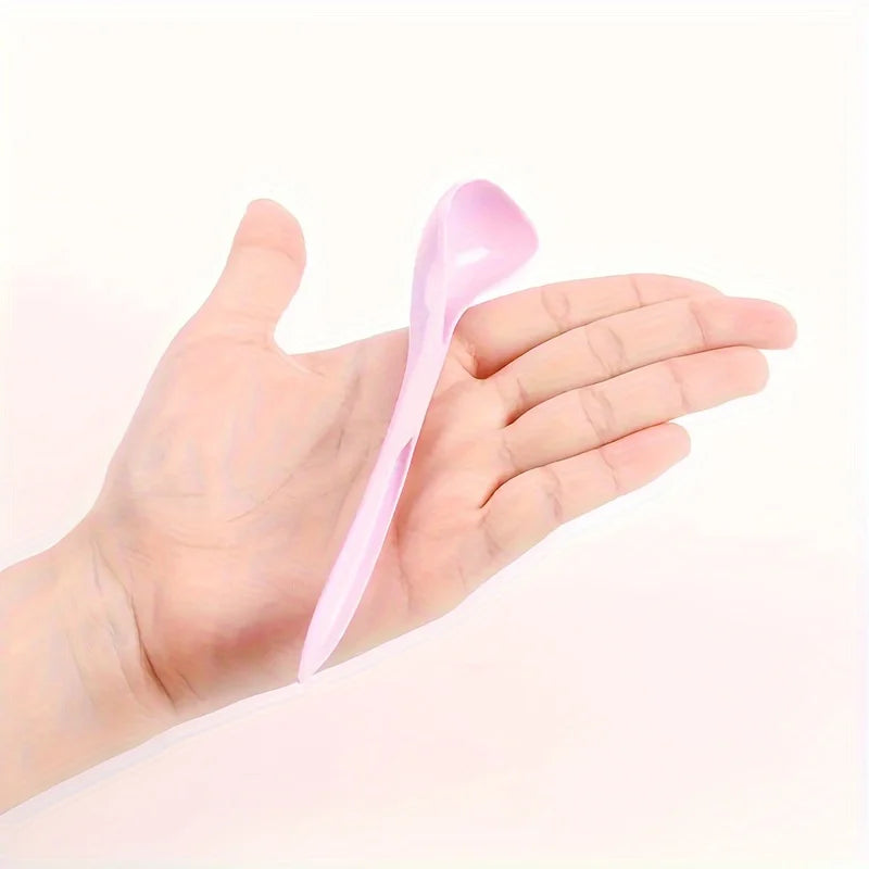 5 pieces of random color pet food spoons, cat feeding spoons, durable pet care supplies