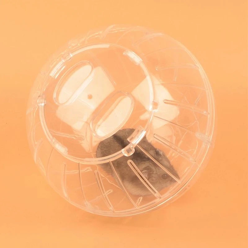Funny Hamster Toys Spherical Translucent Treadmill for Rats Hamsters Pet Running Toy Durable Plastic Ball Diameter 10-14.5 CM