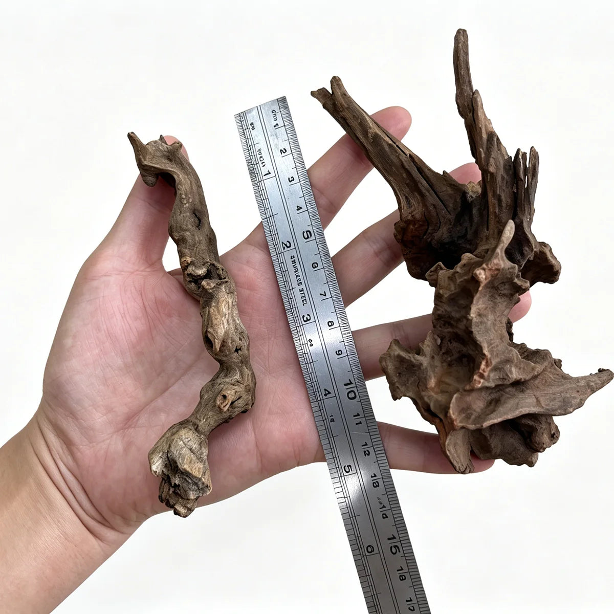 10-15CM Natural Driftwood Aquarium Decor - Premium Wood Fish Tank Ornament, Authentic Wooden Landscape for Aquatic Environments