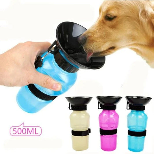 500ml Portable Pet Water Bottle For Dogs Cats Travel Drinking Cup Leakproof Outdoor Water Feeder Bowl Pet Supplies