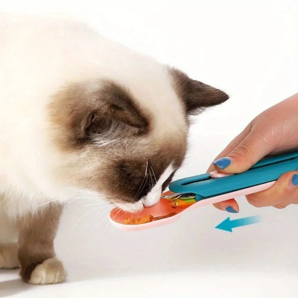 Cat Strip Squeezer Spoon  Feeder  Liquid Snack Spoon Food Feeding Pet Supplies Easy-to-clean  Stick Spoon and  Stick