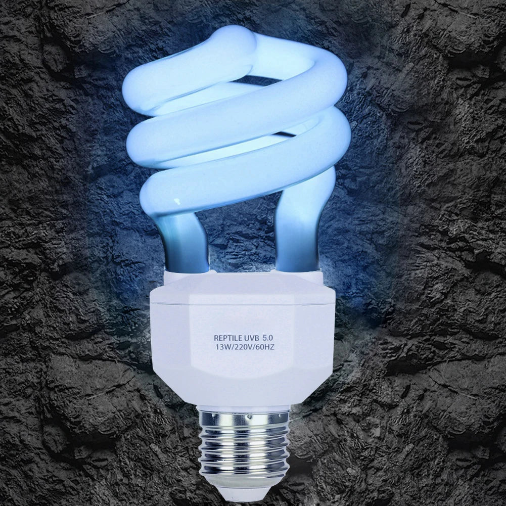 13W 220V Reptile UVB Energy Saving Lamps Tortoise Snake Lizard Light Bulb Reptile Lamp Reptile Light Bulb Reptile UVB Lamp Bulb