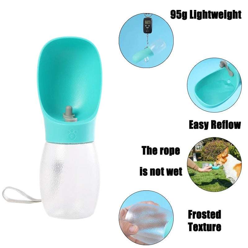 Portable Pet Dog Water Bottle Hiking Outdoor Leakproof Puppy Drinking Bowls for Small Medium Large Dogs Cats Chihuahua Supplies