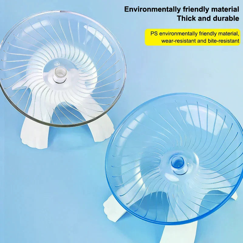 Hamster Running Disc Toy Sport Running Silent Transparent Small Pet Rotatory Jogging Wheel Wheel Toys Pet Hamster Cage Supplies