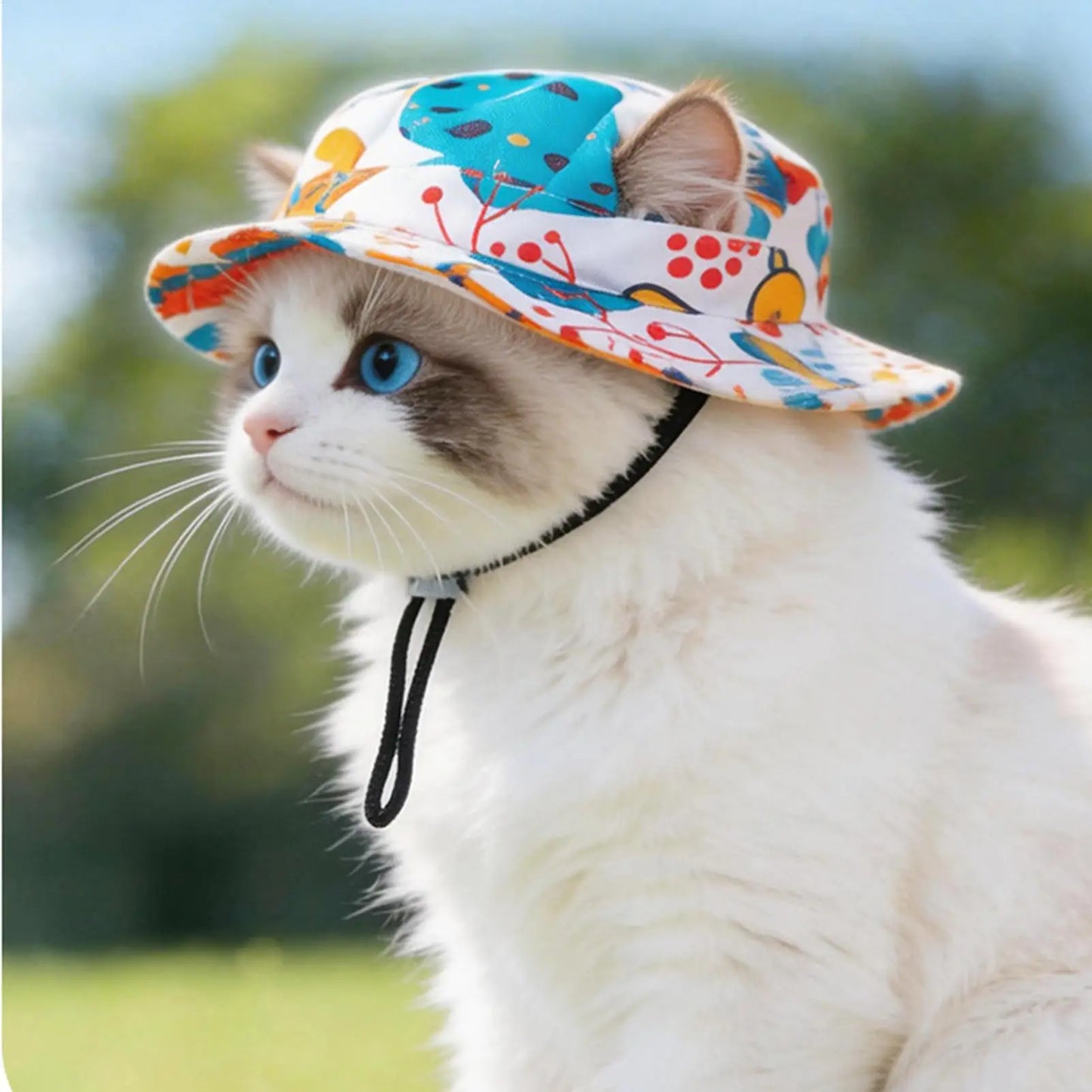 1PC Pet Sun Hat Adjustable Pet Sun Hat Cat Dog Breathable Dog Sunshade Hats Outdoor Travel Pet Fisherman Hat Sun Protection