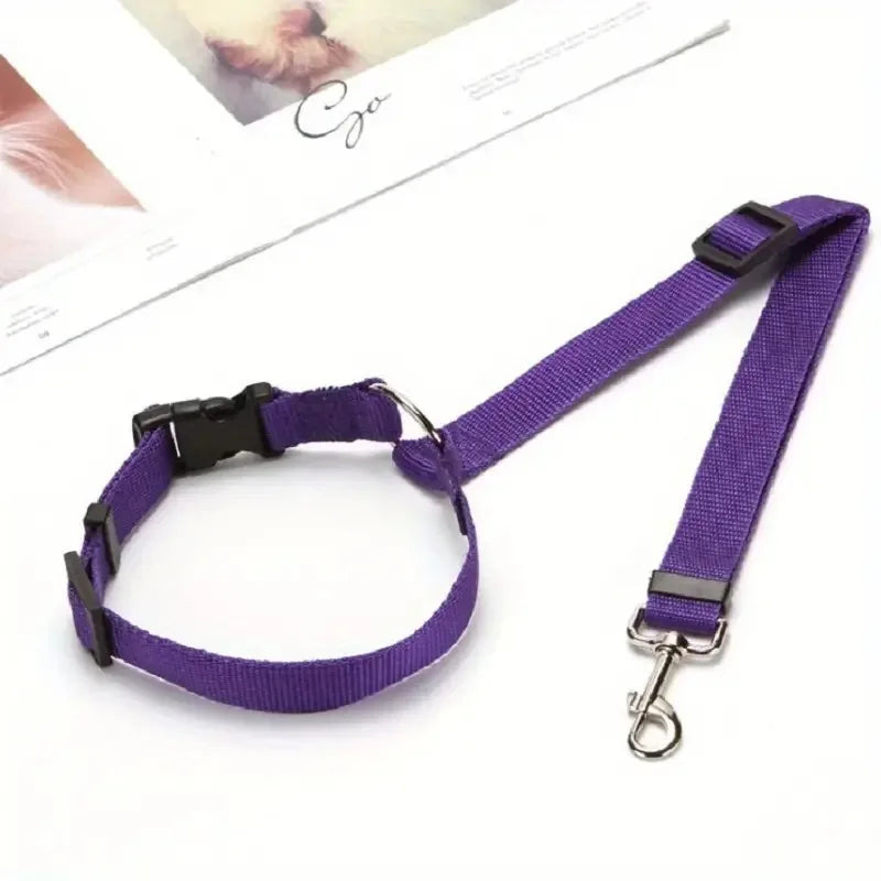 1PC Adjustable Pet Dog And Cat Seat Belt Safety Rope Car Headrest Restraint for Small Dogs Car Seat Belt Accessories