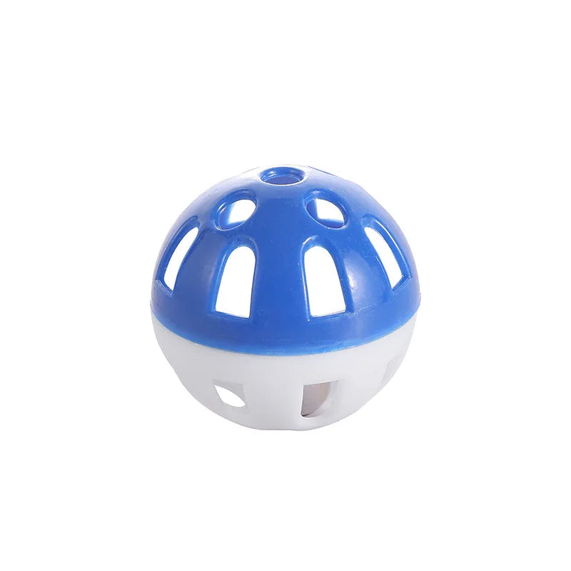 Random Colorful Bird Jingle Bell Plastic Balls Interactive Funny Plastic Jingle Ball Kitten Training Toy Pet Toy Accessory