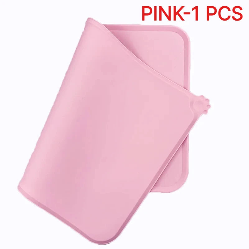 1/Pcs Silicone Pet Meal Mat Waterproof, Anti Slip Leak Proof Food Mat Cat and Dog Mat Dog Mat Cat Mat Pet Supplies