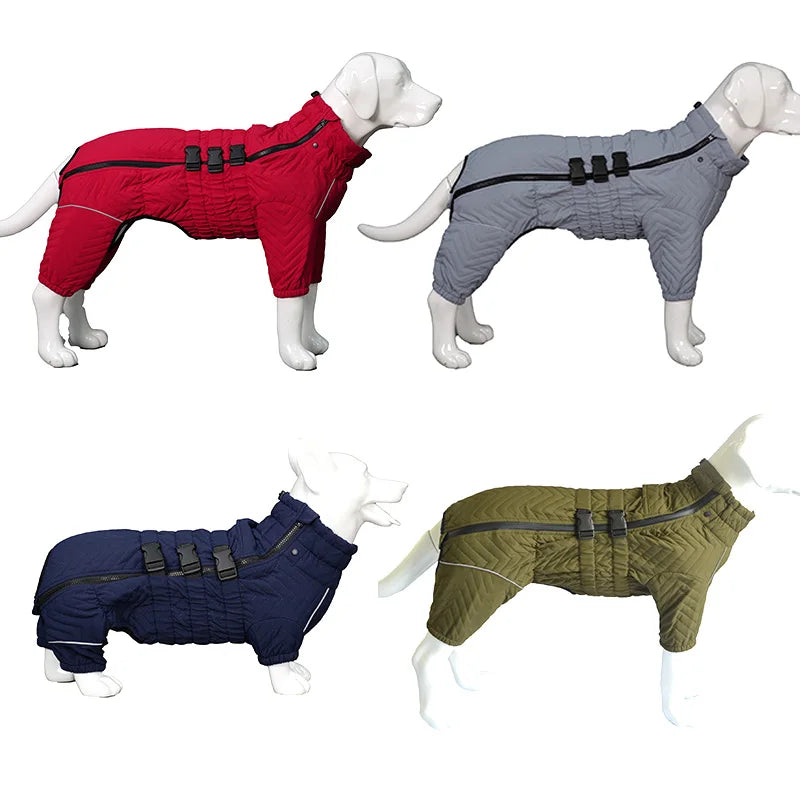 Waterproof Cotton Padded Dog Coat Winter Jacket Windproof For Four Legged Dogs Greyhound Corgi Chihuahua