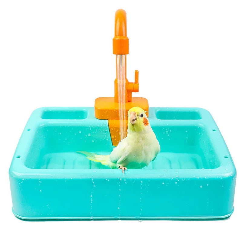 1PC Parrot Shower Pet Bird Bath Cage Basin Parrot Bath Basin Parrot Shower Bowl Birds Accessories Parrot Toy Bird Bathtub