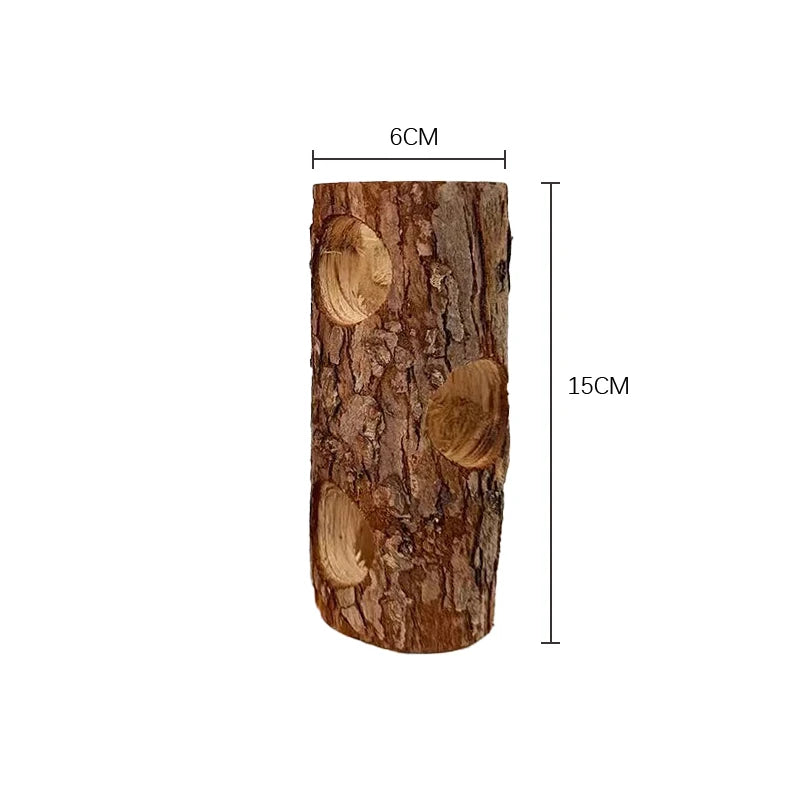 Hamster Natural Wooden Forest Hollow Tree Trunk Tunnel Tube Toy Tunnel Wood Hideout Pet Chew Toy For Small Animals Hamsters