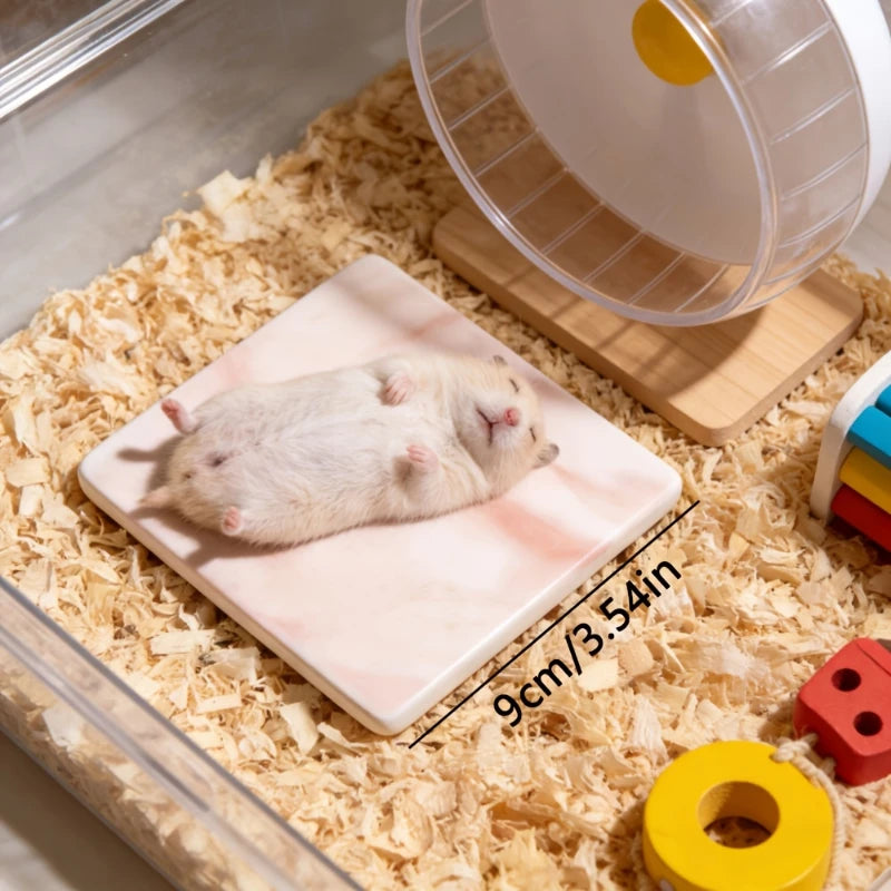 Hamster-Specific Cooling Pad Chew-Proof And Tip-Resistant Cooling Mat Cooling Pad For Hamsters Small Pet Easy To Clean